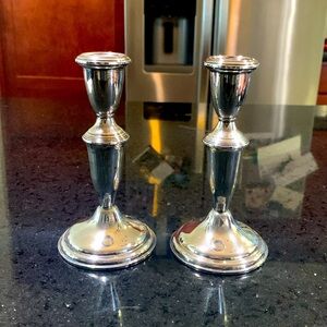 Elegant Sterling Silver Candle Holders